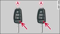 Juego de llaves (ejemplo 2: con llave de confort / alarma antirrobo)